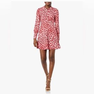 Kate Spade New York Panthera Shirt Dress in a Pink Leopard Print